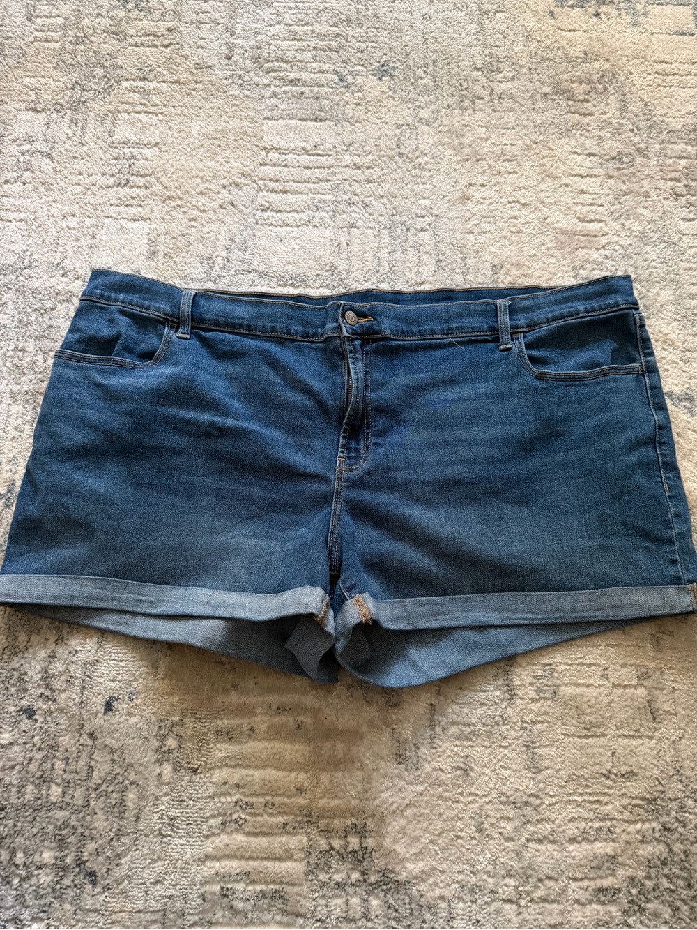 Old Navy Dark Blue Rolled-Hem Denim Shorts